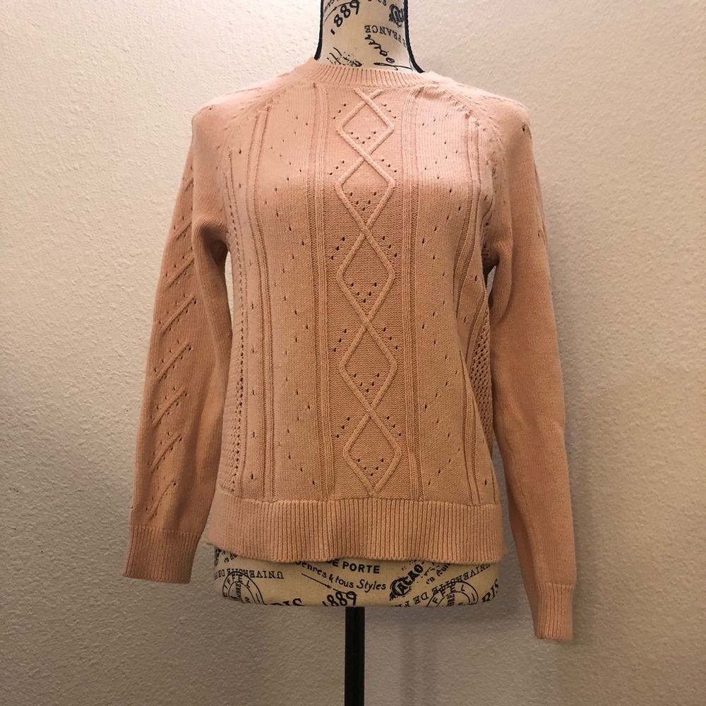 J. Crew Pink Cotton Sweater S